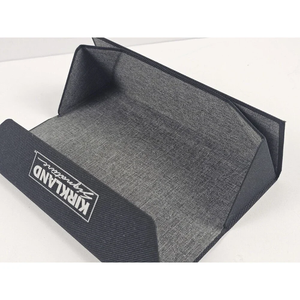 Kirkland Signature Black Triangle Eyeglass Glasses Magnetic Fabric Case